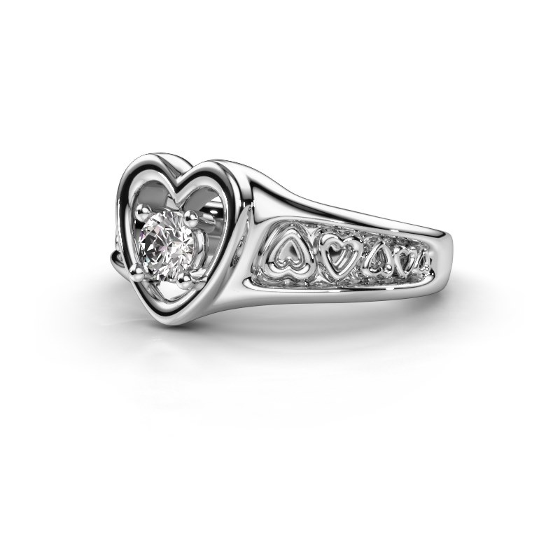 Symbolische platina Eura ring met diamant ontwerpen Diamondsbyme