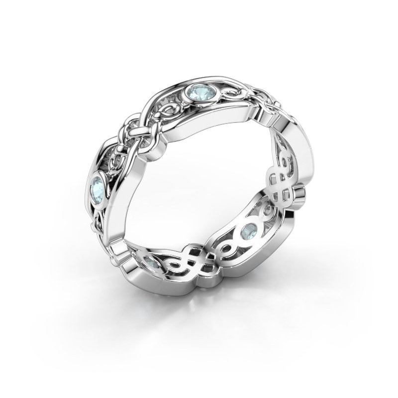 aquamarine celtic ring