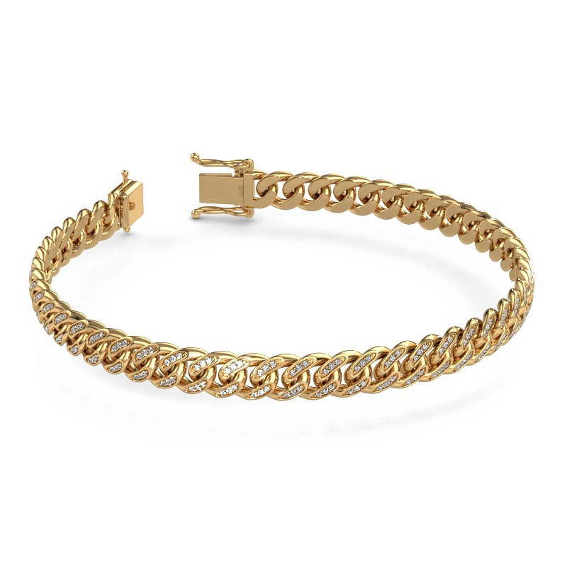 Special gold Cuban OVL S 8mm bracelet Custom design!