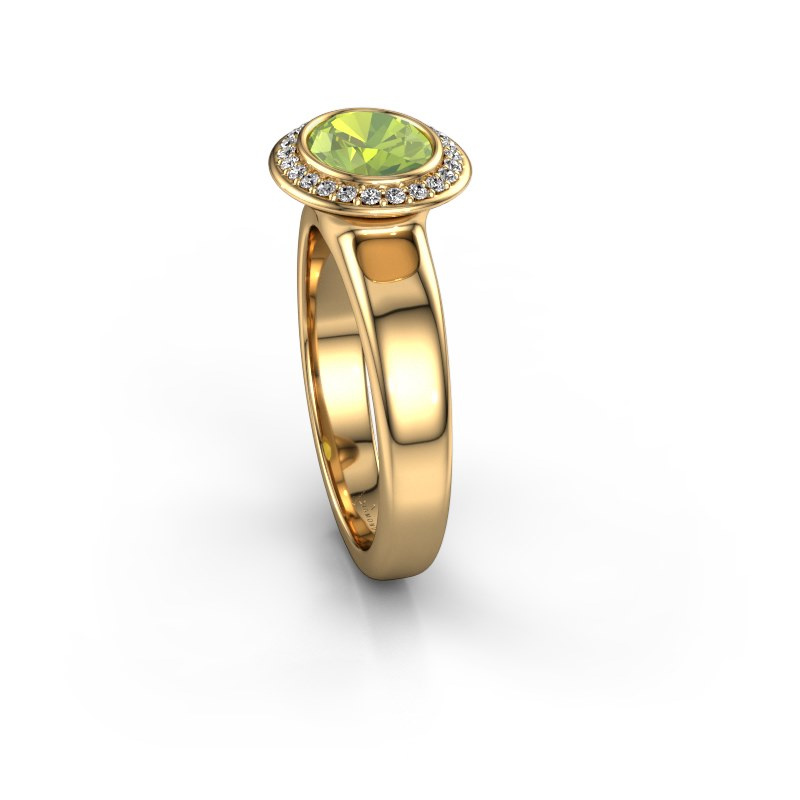 Gouden Salena ring met 8x6 mm peridoot ontwerpen? DiamondsByMe