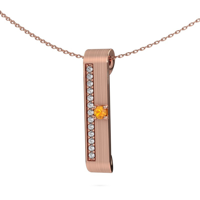 rose gold citrin set necklace Vicki 