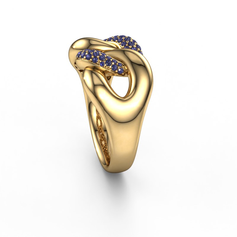 Royale eigentijds ring goud met 0.8 mm saffier Kylie 2 11mm DiamondsByMe