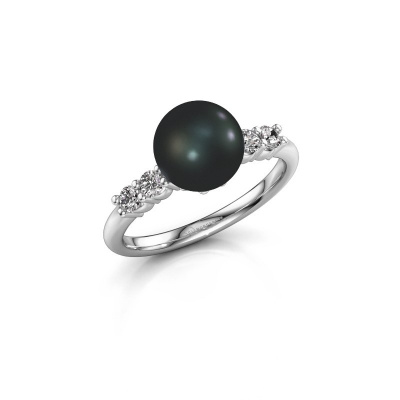 Silver black pearl rings | Design 