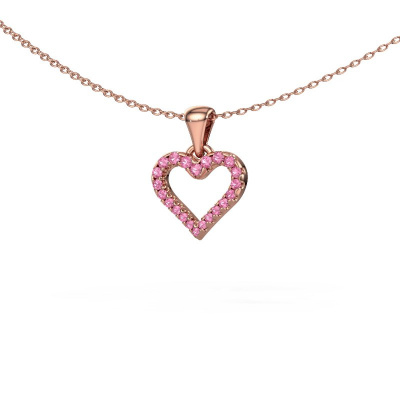 Pink sapphire rose gold pendants 