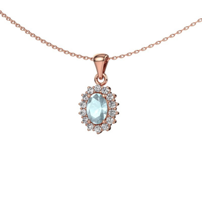 Rose gold aquamarine pendants 